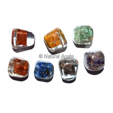 Seven Chakra Tumbled Orgone Set