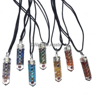 Seven Chakra Pendants Set