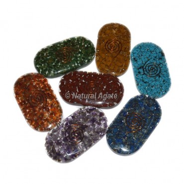 Orgone large Oval Chakra Set