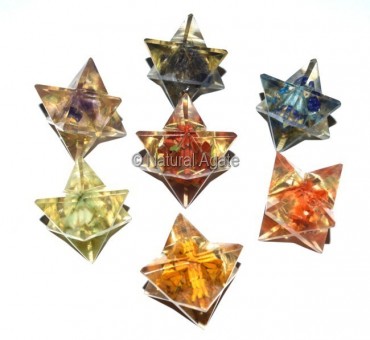 Orgone Multi Gemstone Merkaba star