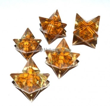 Orgone Yellow Jasper Merkaba Star