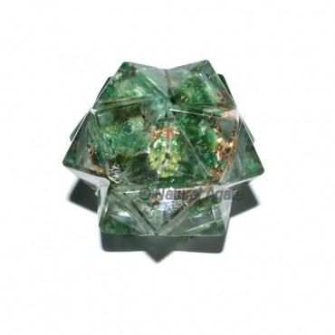 Orgone 20 Point Green Jade Merkaba Star