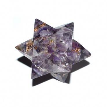 Orgone Amethyst 20 Point Merkaba Star