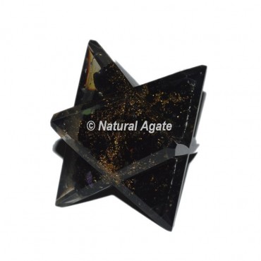 Orgone Black Tourmaline Big Merkaba Star