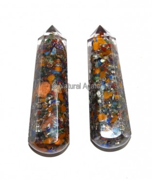 Orgone Chakra Faceted Massage Wands