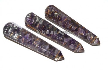 Orgone Amethsyt faceted Massage wands