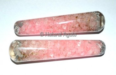 Orgone Rose Quartz Smooth Massage wands