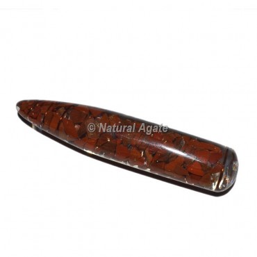 Red Jasper Orgone healing Wand