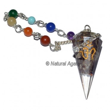 Orgone Amethyst Chakra Pendulum With Om