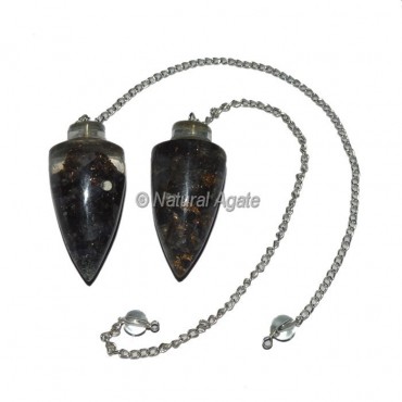 Black Tourmaline Plane Orgone Pendulum