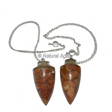 Peach Aventurine Plane Orgone Pendulum