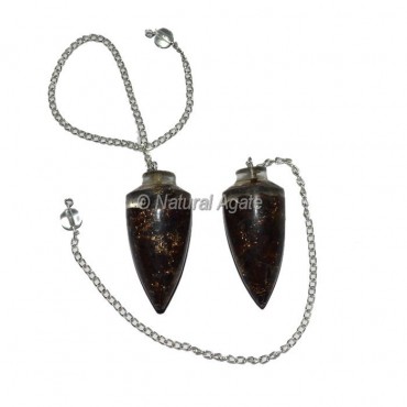 Black Tourmaline bullet Plane Orgone Pendulum