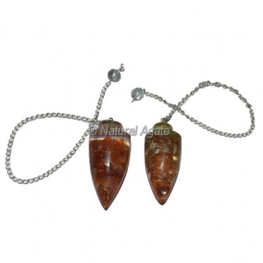 Peach Aventurine Bullet Plane Orgone Pendulum