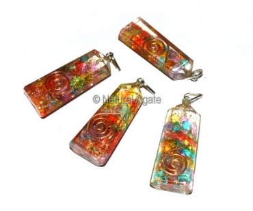 Orgone Chakra Flate Pencil Pendants