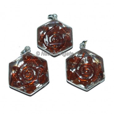 Red Jasper David Star Pendants