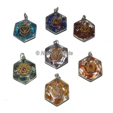 Engraved Seven Chakra Symbol David Star Set Pendants