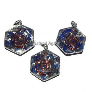 Lapis Lazuli David Star Orgone Pendants