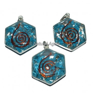 Turquoise David Star Orgone Pendants