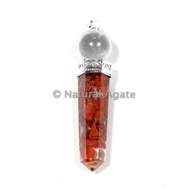 Red Jasper Pencil cap Orgone Pendants