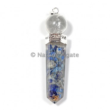 Lapis Lazuli Pencil cap Orgone Pendants