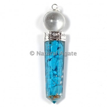 Turquoise Pencil cap Orgone Pendants