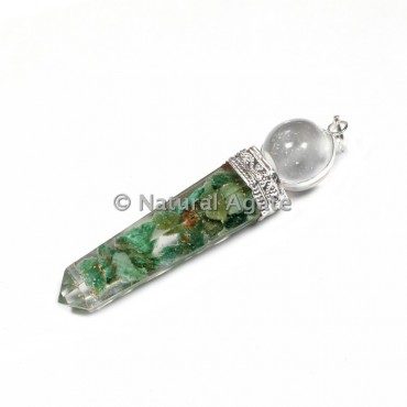 Green Jade Pencil cap Orgone Pendants