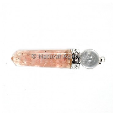 Rose Quartz Pencil cap Orgone Pendants