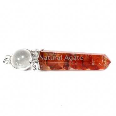 Carnelian Pencil cap Orgone Pendants