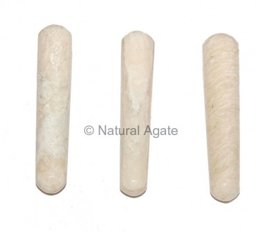 Cream moon Stone Plane Massage Wands