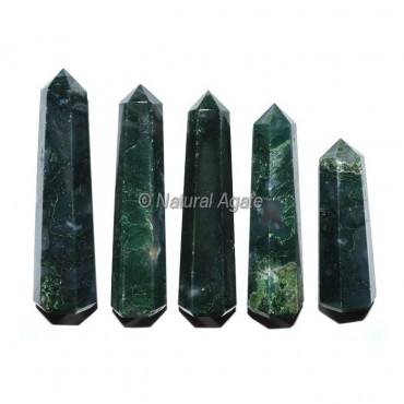 Moss Agate Obelisk