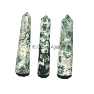 Tree Agate Obelisk Point