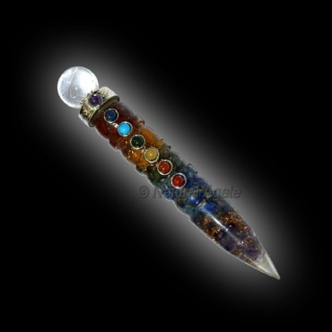 Spiral Orgone Chakra Wands