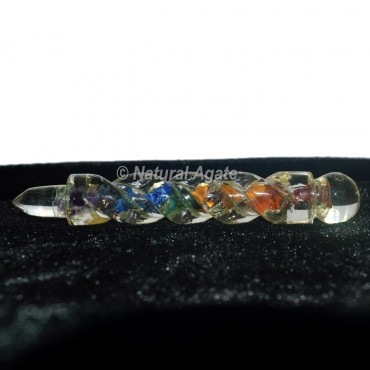 Seven Chakra Crystal Healing Wand