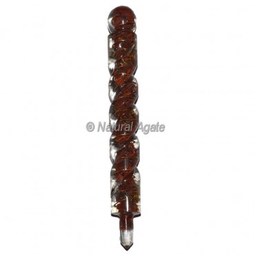 Red Jasper Orgone healing Wand