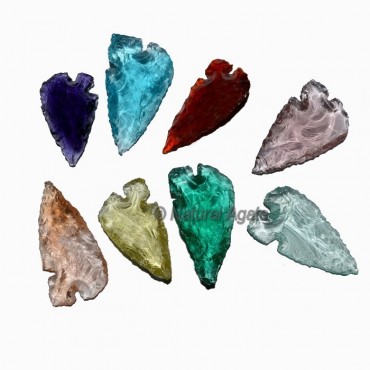 Heart Shape Glass Native Arrowheads