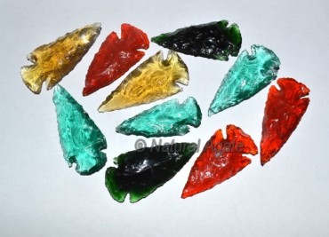 Multi Color Glass Arrowheads