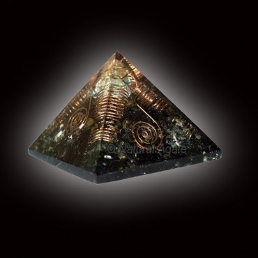 Black Tourmaline With Crystals Orgone Pyramids