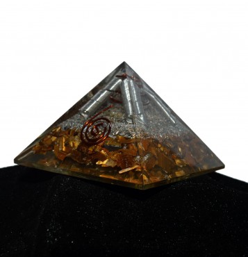 Tiger Eye Orgonite Pyramid