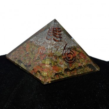 Unakite Orgonite Pyramid