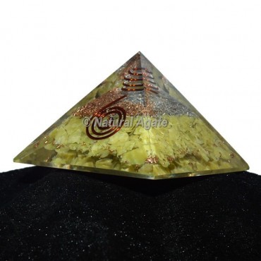 Lemon Quartz Orgonite Pyramid
