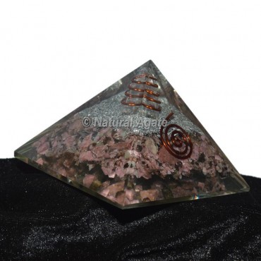 Rhodochrosite Orgonite Pyramid