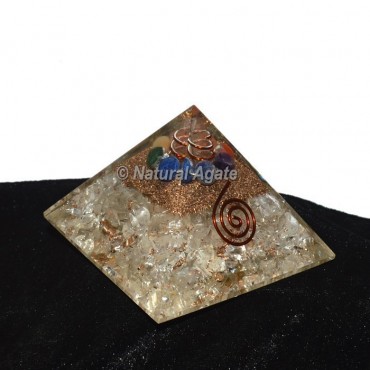 Crystal Quartz Orgonite Pyramid