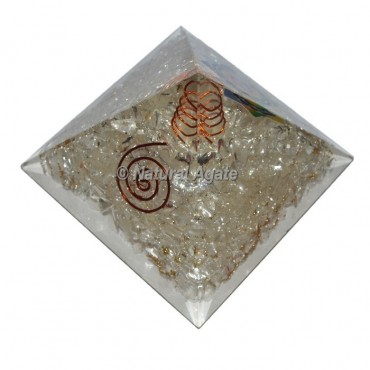 Crystal Quartz Orgone Pyramid