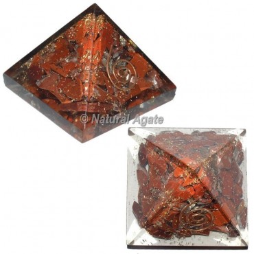 Red Jasper Small Orgone Pyramid