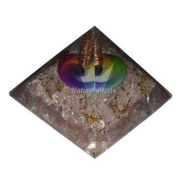 Rose Quartz Color Chakra Symbol Orgonite Pyramid