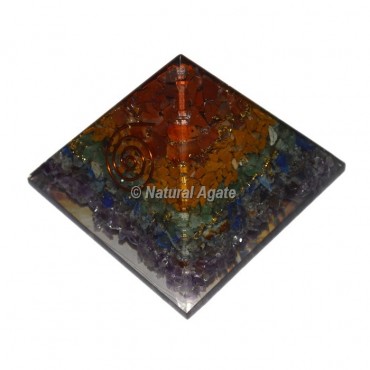 Orgone Seven Chakra Layer Pyramid