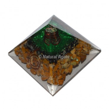 Yellow Jasper Orgonite Pyramid