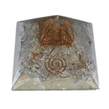 Crystal Quartz Orgonite Pyramid