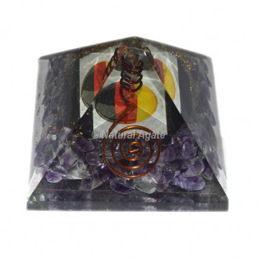 Orgone Amethyst Orgonite Pyramid