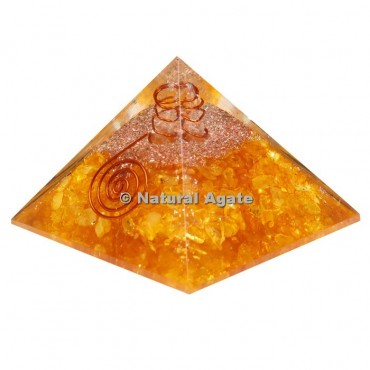 Lemon Citrine Orgone Pyramid